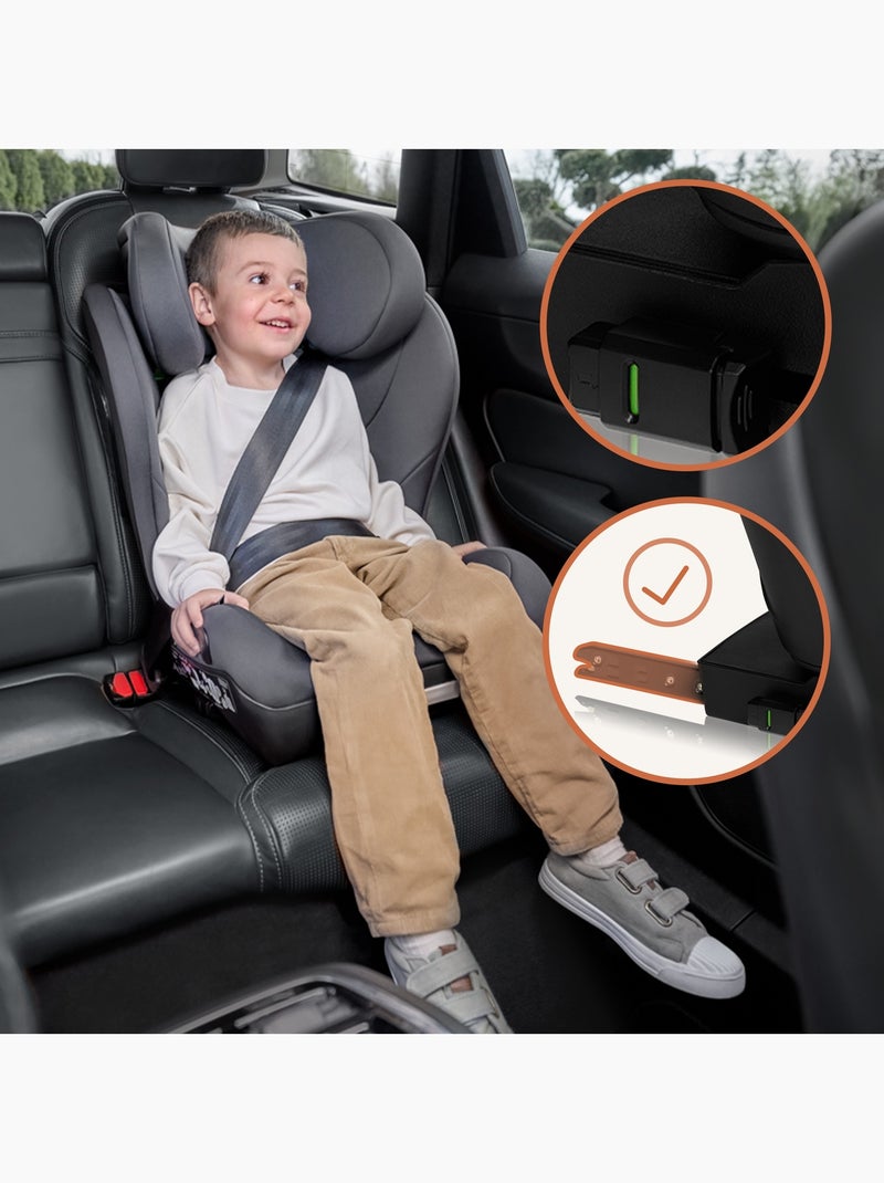 Cadeira Auto LIONELO Neal i-Size - ISOFIX - Assento Largo - Porta-Copos - Reclinável - 100-150 cm Azul - Kiabi