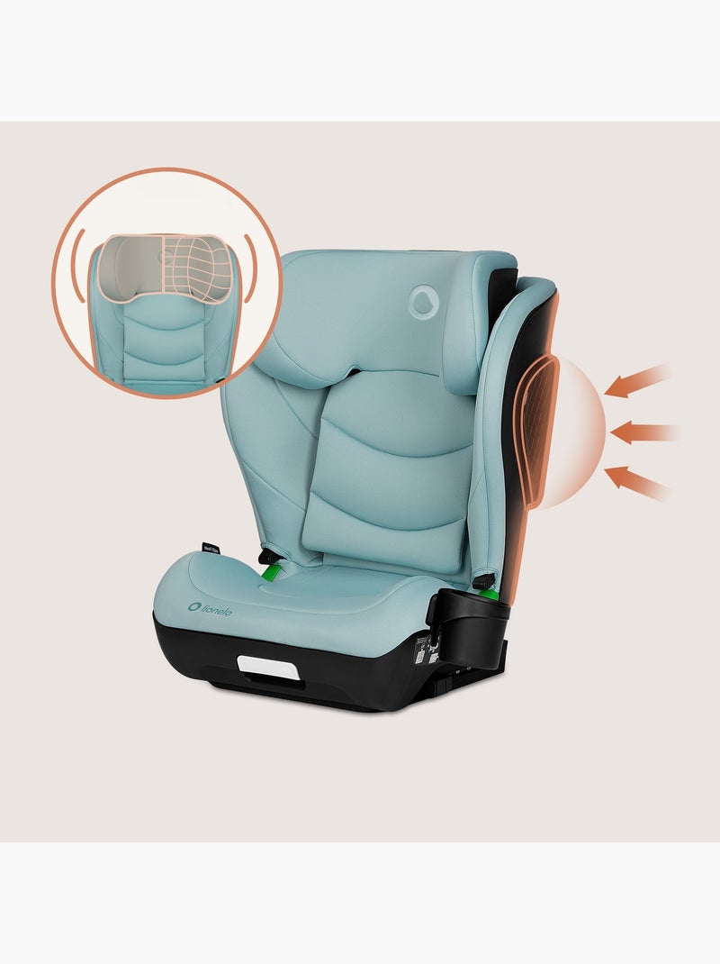 Cadeira Auto LIONELO Neal i-Size - ISOFIX - Assento Largo - Porta-Copos - Reclinável - 100-150 cm Hortelã - Kiabi