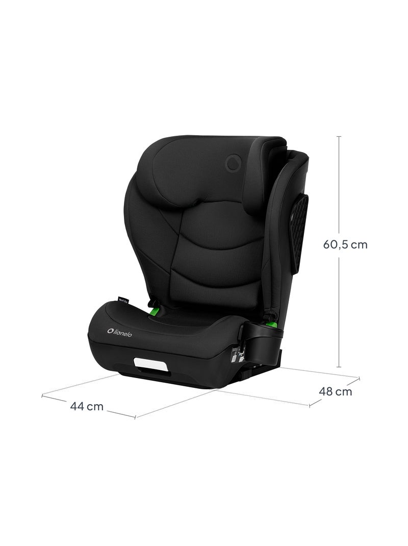 Cadeira Auto LIONELO Neal i-Size - ISOFIX - Assento Largo - Porta-Copos - Reclinável - 100-150 cm Preto - Kiabi
