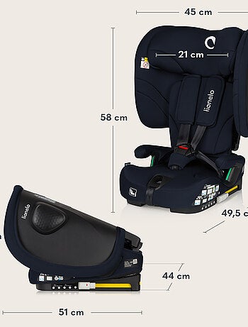 Cadeira Auto LIONELO Nelly i-Size - ISOFIX - Dobrável - TopTether - 76-150 cm