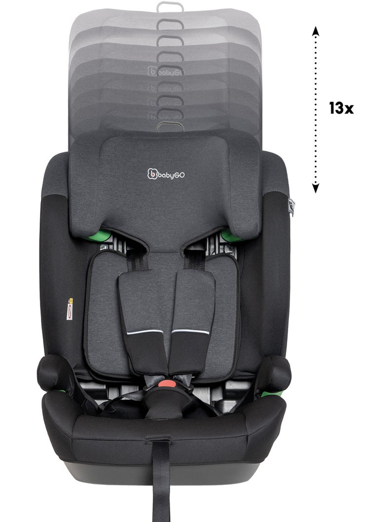 Cadeira auto lumo - babygo Cinza-preto - Kiabi