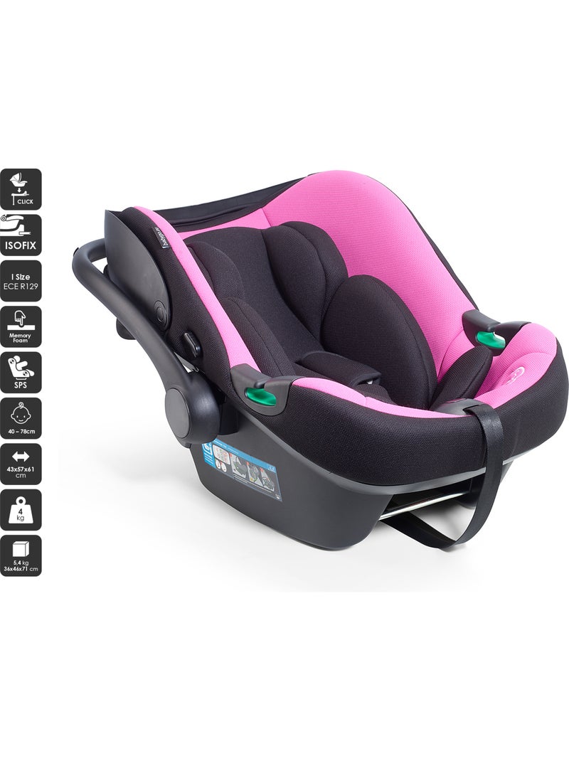 Cadeira auto para bebé travel xp - babygo Preto Rosa - Kiabi
