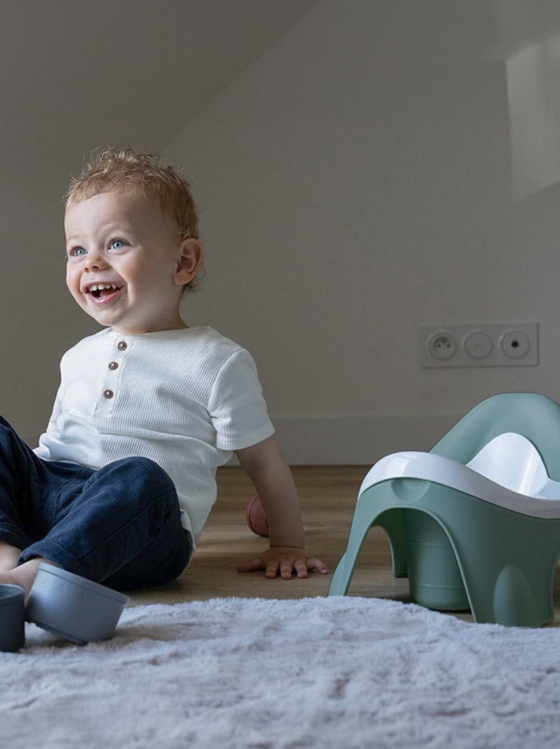 Cadeira de bacio ergonómica com taça amovível thermobaby ideo 18m Azul-noite - Kiabi