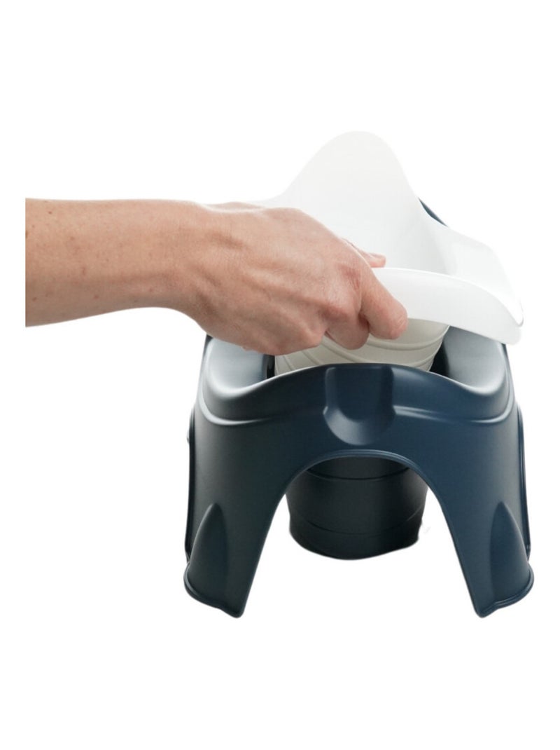 Cadeira de bacio ergonómica com taça amovível thermobaby ideo 18m Azul-noite - Kiabi