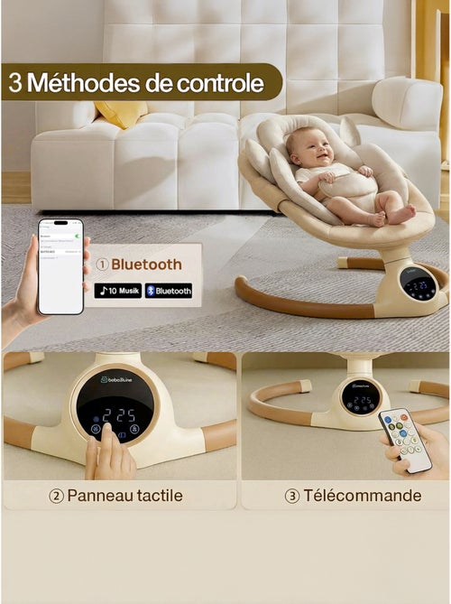 Cadeira de baloiço/transat elétrica ALPHA com capota + mosquiteiro - Kiabi