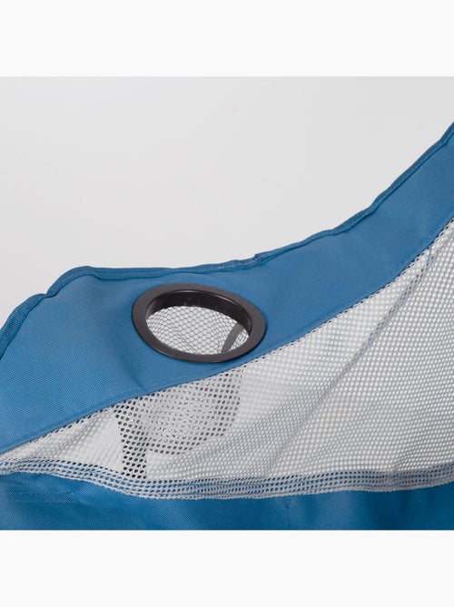 Cadeira de campismo dobrável anti-queda azul com porta-copos e bolso aktive - Kiabi
