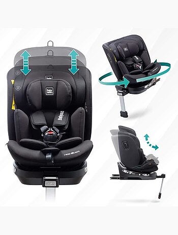 Cadeira de carro Aitana Ifix giratória com pé de apoio 40 - 150 cm Babyauto - GREY ANTHRACITE