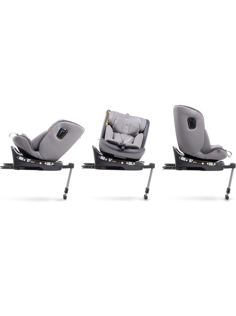 Cadeira de carro Aitana Ifix giratória com pé de apoio 40 - 150 cm Babyauto - GREY ANTHRACITE Cinza escuro - Kiabi
