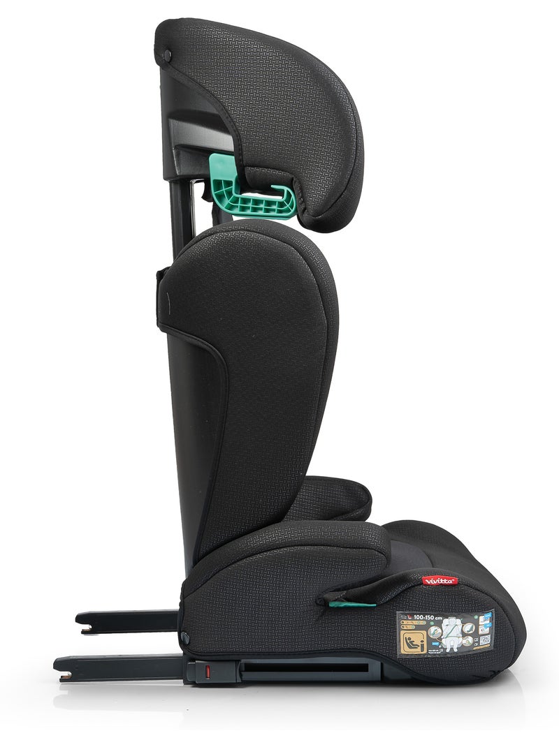 Cadeira de carro Bakan IFix 100 - 150 cm Vivitta - INTENSE BLACK Preto - Kiabi