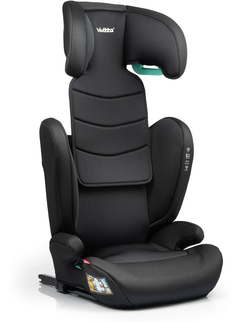 Cadeira de carro Bakan IFix 100 - 150 cm Vivitta - INTENSE BLACK Preto - Kiabi