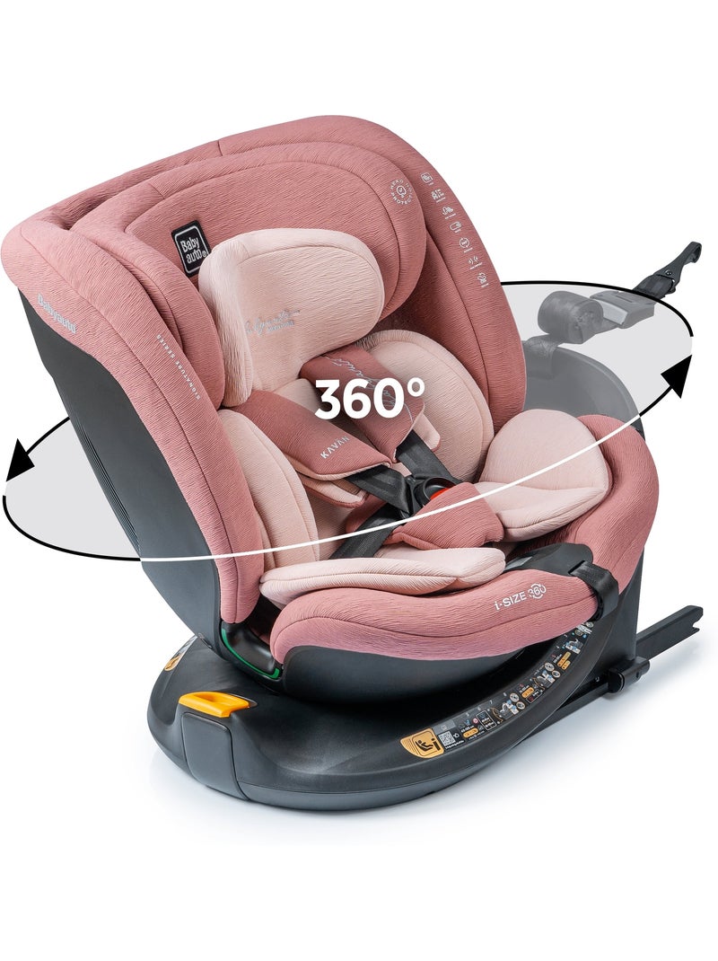 Cadeira de carro Kavan Ifix com Top Tether na base 40 - 150 cm Babyauto  - CORAL Rosa-claro - Kiabi
