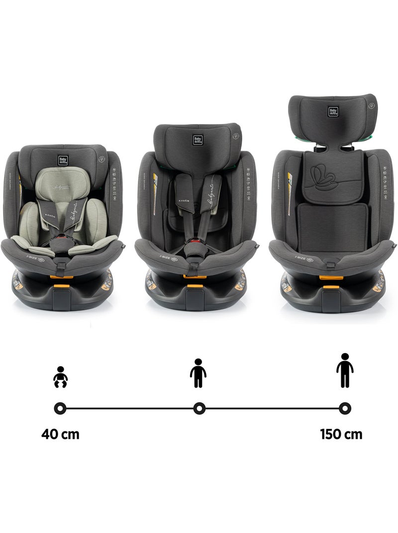 Cadeira de carro Kavan Ifix com Top Tether na base 40 - 150 cm Babyauto  - OLIVE Verde escuro - Kiabi