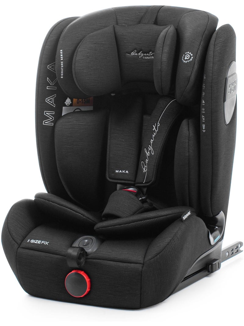 Cadeira de carro Maka Isize Reclinável 76 - 150  cm Babyauto - BLACK LINE EMBOSSED Preto - Kiabi