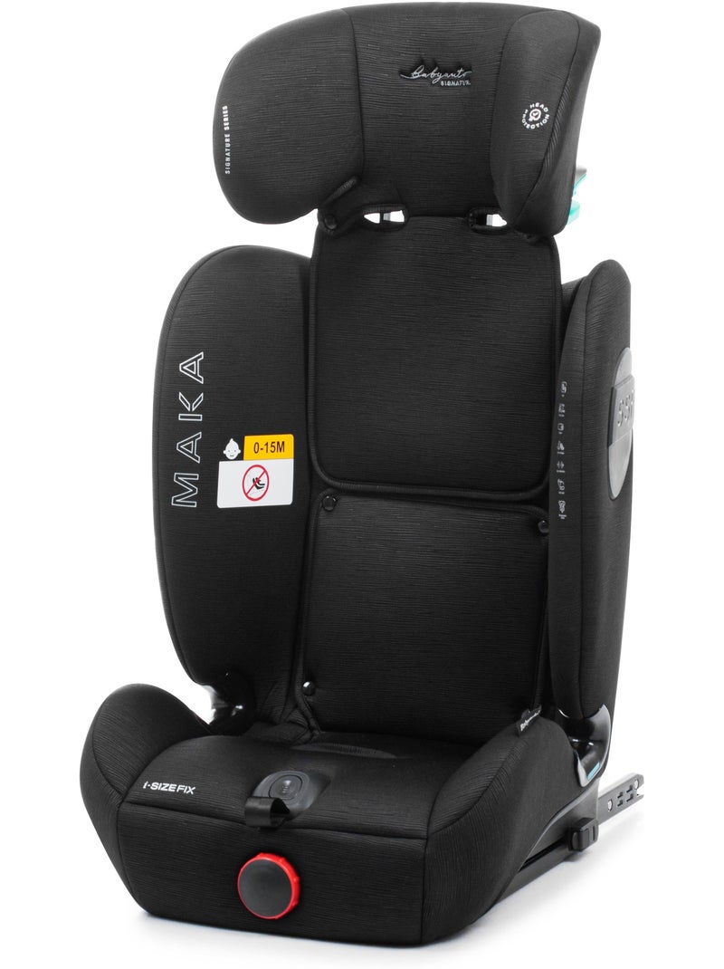 Cadeira de carro Maka Isize Reclinável 76 - 150  cm Babyauto - BLACK LINE EMBOSSED Preto - Kiabi