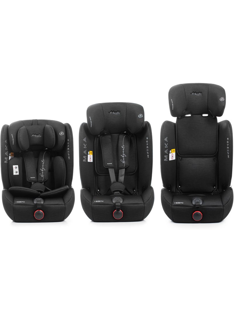 Cadeira de carro Maka Isize Reclinável 76 - 150  cm Babyauto - BLACK LINE EMBOSSED Preto - Kiabi