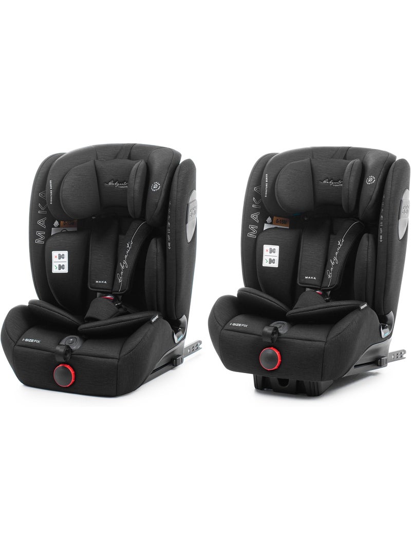 Cadeira de carro Maka Isize Reclinável 76 - 150  cm Babyauto - BLACK LINE EMBOSSED Preto - Kiabi