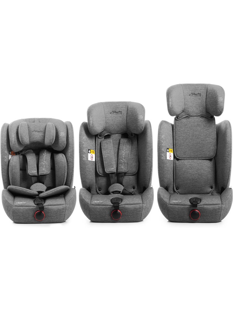 Cadeira de carro Maka Isize Reclinável 76 - 150  cm Babyauto - DOBBY GREY Cinza - Kiabi