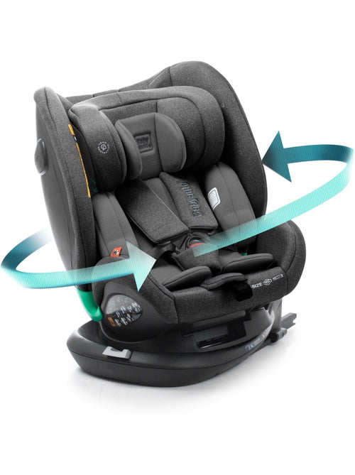 Cadeira de carro Odeas I-Size 40 - 150 cm, Top tether, giratória 360° Babyauto - BLACK ANTHRACITE - Kiabi Cadeira de carro Odeas I-Size 40 - 150 cm, Top tether, giratória 360° Babyauto - BLACK ANTHRACITE - Kiabi