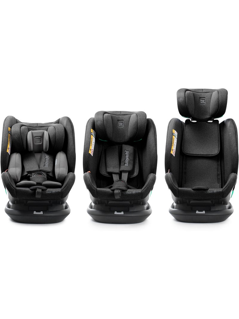 Cadeira de carro Odeas I-Size 40 - 150 cm,  Top tether,  giratória 360° Babyauto - BLACK ANTHRACITE Preto Cinza-antracite - Kiabi