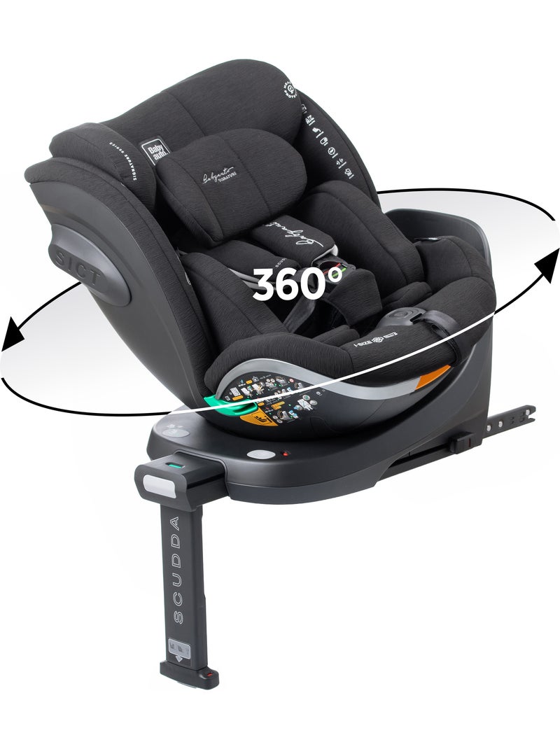 Cadeira de carro Scudda I-Size Isofix Giratória 40-150 cm Babyauto - COAL Preto - Kiabi