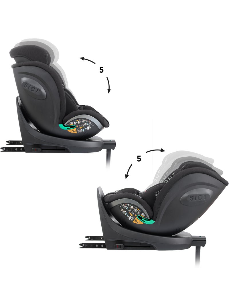Cadeira de carro Scudda I-Size Isofix Giratória 40-150 cm Babyauto - COAL Preto - Kiabi