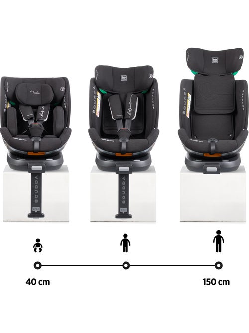 Cadeira de carro Scudda I-Size Isofix Giratória 40-150 cm Babyauto - COAL - Kiabi Cadeira de carro Scudda I-Size Isofix Giratória 40-150 cm Babyauto - COAL - Kiabi