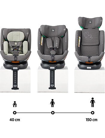 Cadeira de carro Scudda I-Size Isofix Giratória 40-150 cm Babyauto - OLIVE