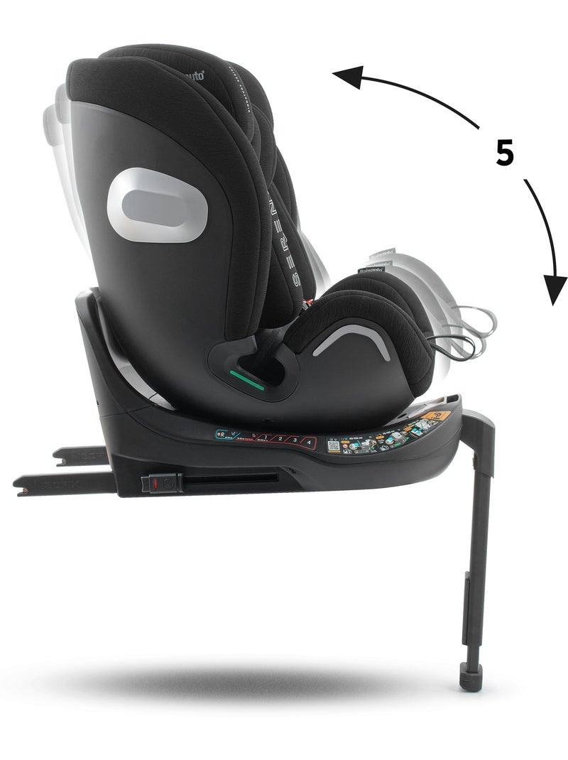 Cadeira de carro Serena Ifix 40 150 cm, Giratória com pé de apoio Babyauto - COAL Preto - Kiabi
