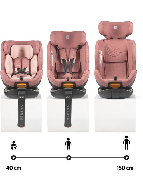 Cadeira de carro Serena Ifix 40 150 cm, Giratória com pé de apoio Babyauto - CORAL - Kiabi Cadeira de carro Serena Ifix 40 150 cm, Giratória com pé de apoio Babyauto - CORAL - Kiabi