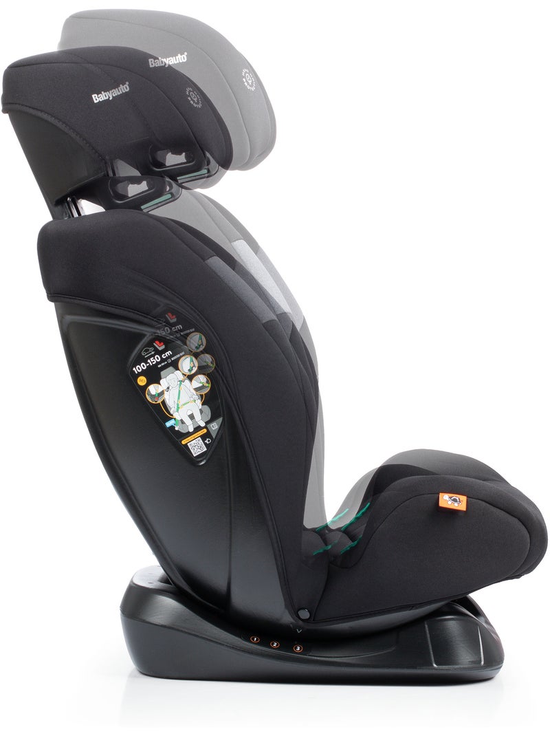 Cadeira de carro Sokoa Reclinável Ibelt 100 150 cm Babyauto - INTENSE BLACK Preto - Kiabi