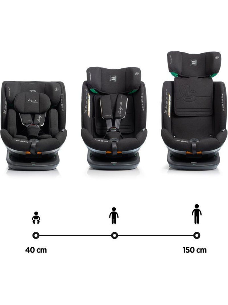 Cadeira de carro Xperta I-Size Isofix, Giratória 360° 40 - 150 cm Babyauto - COAL Cinza antracite - Kiabi