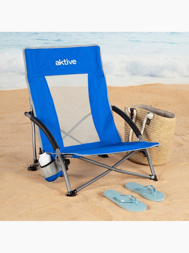 Cadeira de praia dobrável em tecido aktive Azul - Kiabi