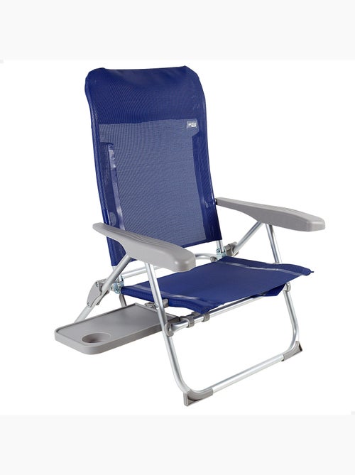 Cadeira de praia dobrável multiposições slim c/mesa amovível e almofada aktive - Kiabi Cadeira de praia dobrável multiposições slim c/mesa amovível e almofada aktive - Kiabi