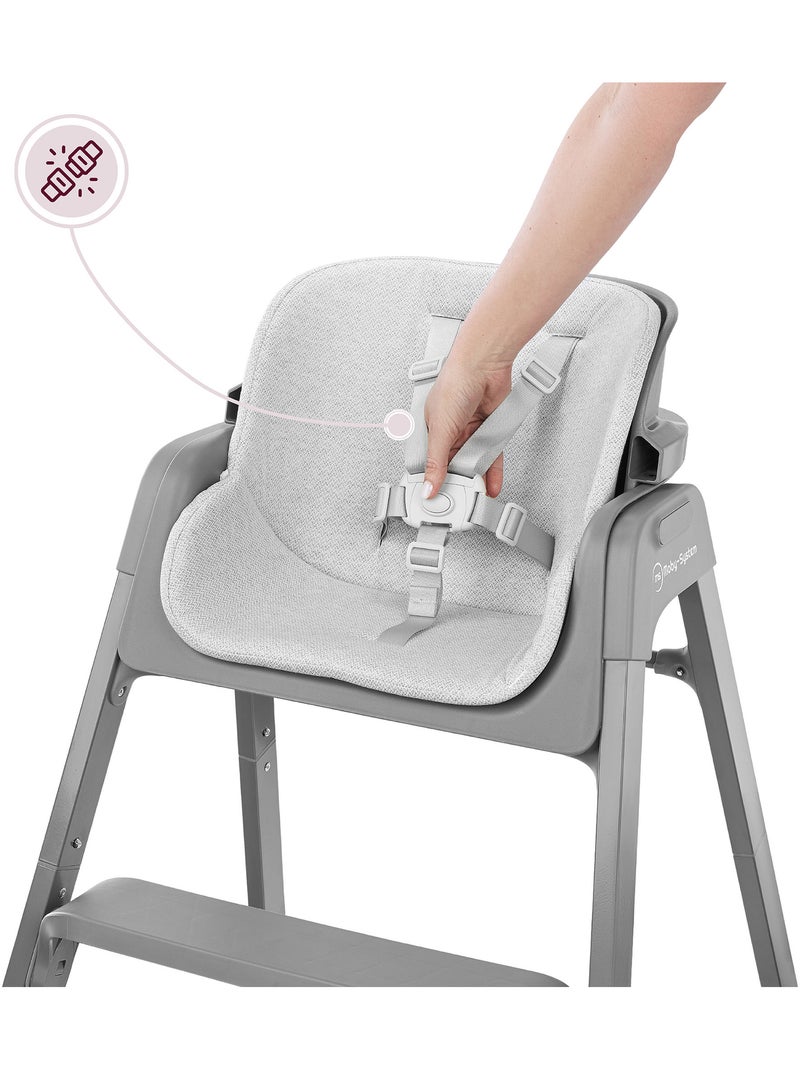 Cadeira de refeição evolutiva 3 em 1 moby-system noxi desde 6 meses Cinza - Kiabi
