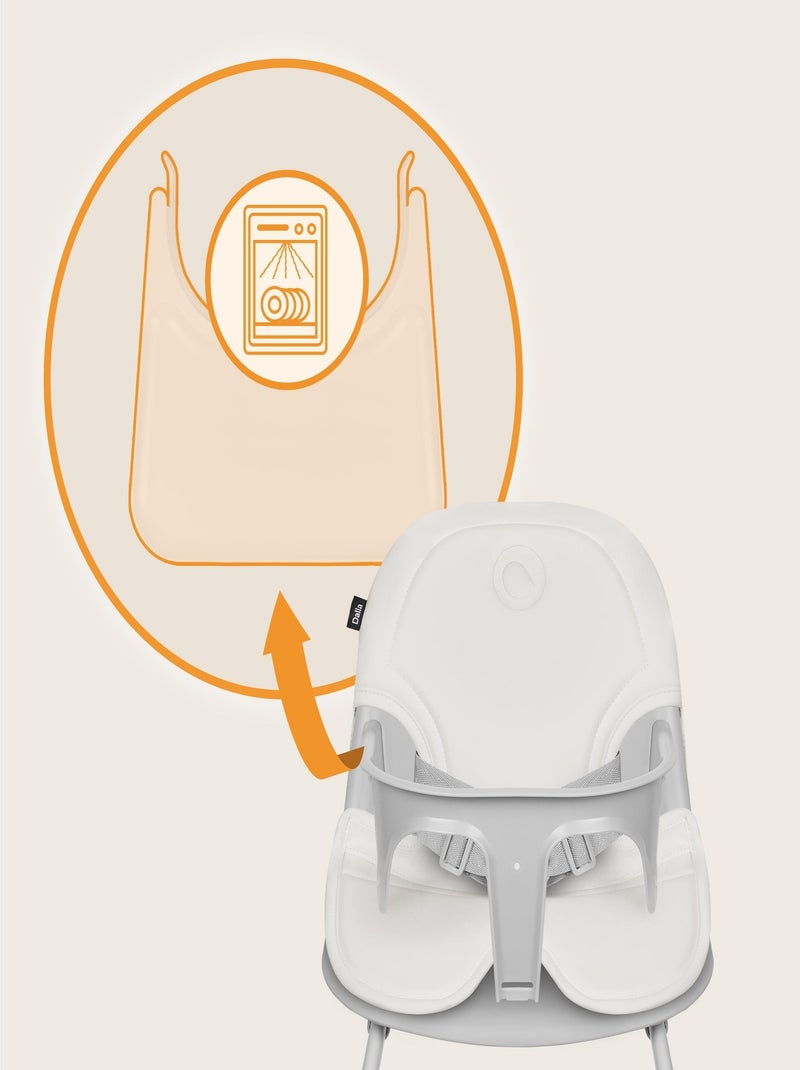 Cadeira de refeição evolutiva LIONELO Dalia – Até 60 kg – Ultraleve Cinza - Kiabi