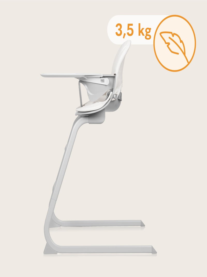 Cadeira de refeição evolutiva LIONELO Dalia – Até 60 kg – Ultraleve Cinza - Kiabi