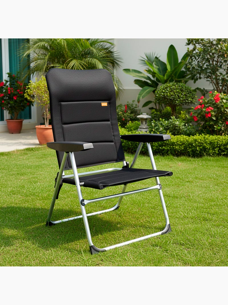 Cadeira dobrável de jardim acolchoada de luxo multiposição aktive Preto - Kiabi