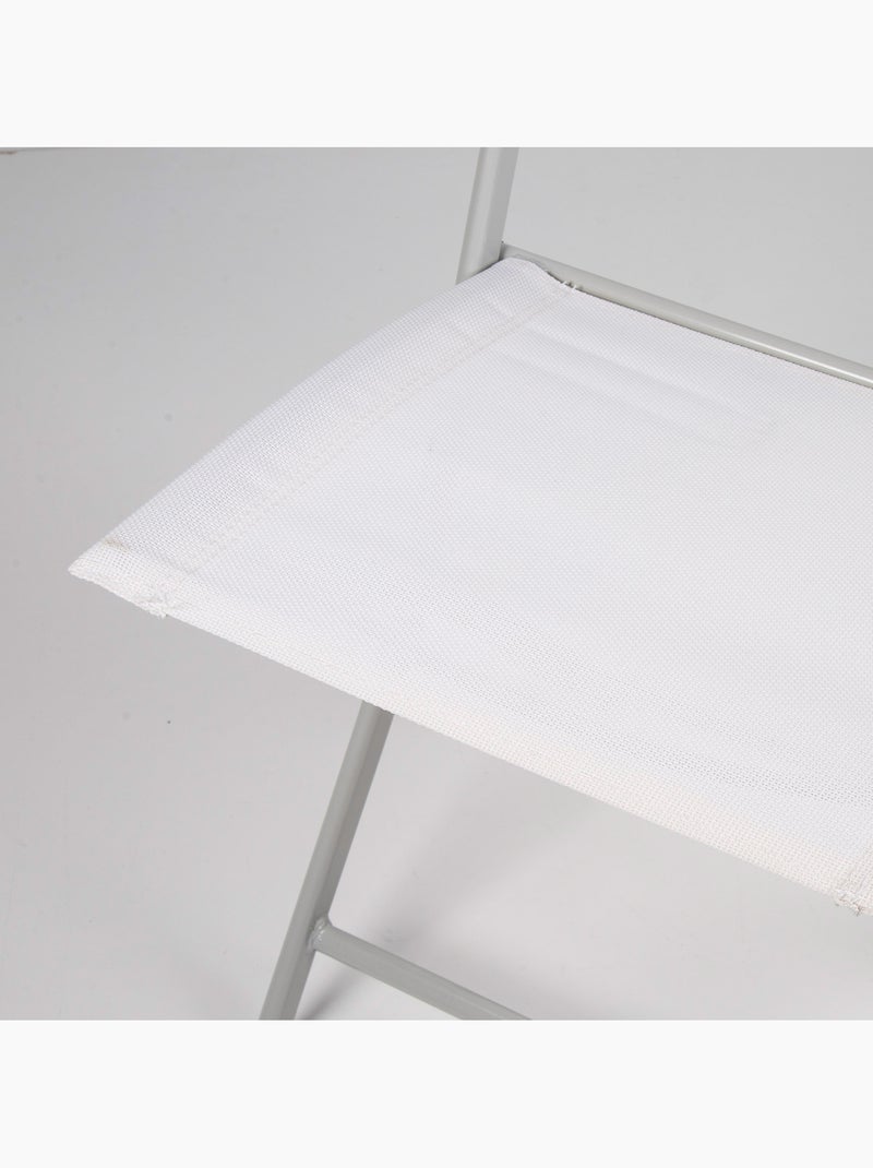 Cadeira dobrável de jardim de tecido reforçado branco aktive Branco - Kiabi