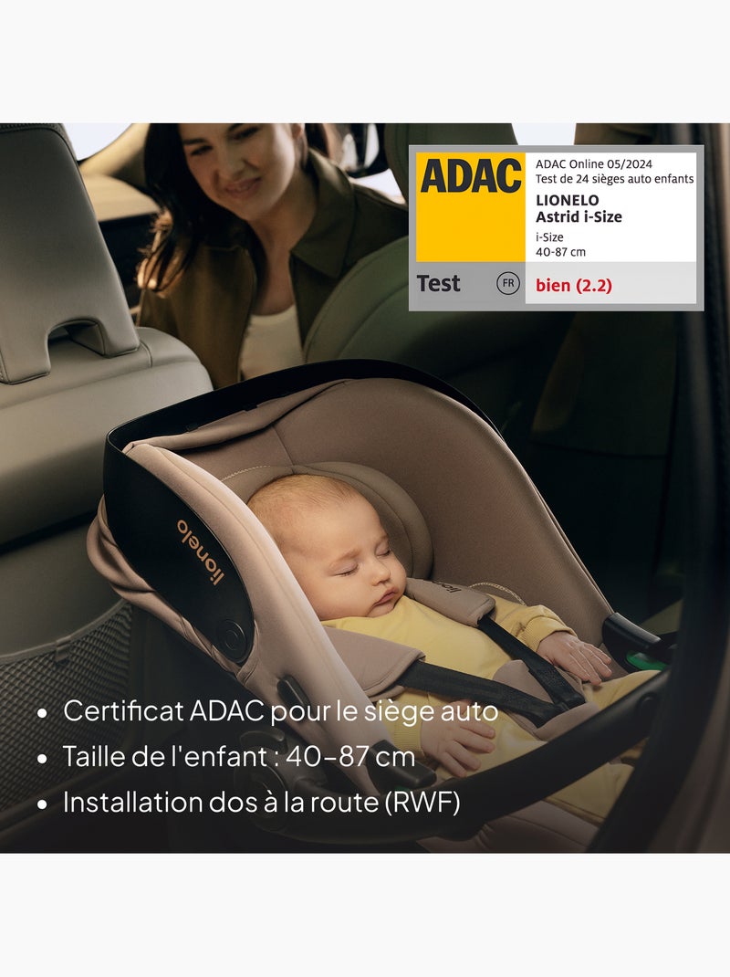 Cadeirinha de bebé com base isofix 180° - astrid i-size - premiada pelo adac - cadeira auto 40-87cm Rosa - Kiabi