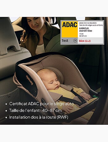 Cadeirinha de bebé com base isofix 180° - astrid i-size - premiada pelo adac - cadeira auto 40-87cm