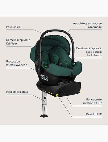 Cadeirinha de bebé com base isofix 180° - astrid i-size - premiada pelo adac - cadeira auto 40-87cm