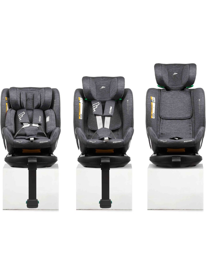 Cadiera de carro Corazza I-Size 40-150 cm, Giratória 360° con pé de apoio Fairgo - STONE GREY Cinza - Kiabi