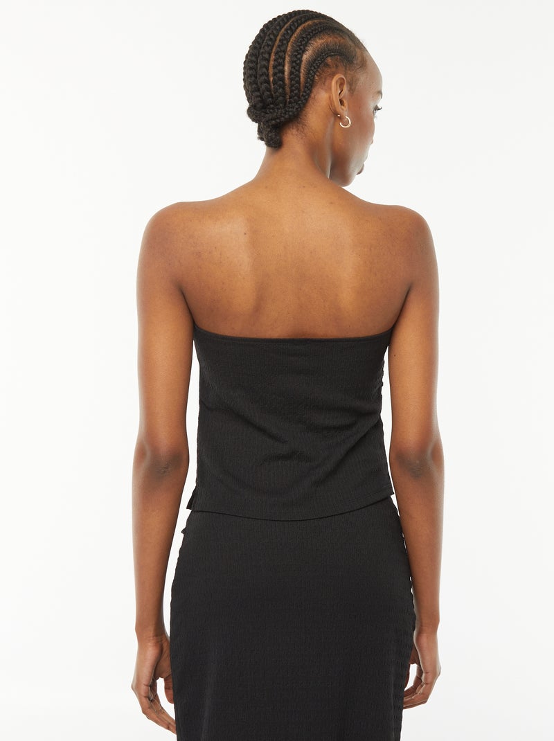 Caicai liso em material crepe Preto - Kiabi