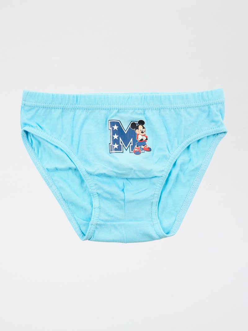 Caixa de 3 cuecas "Disney" "Mickey" em algodão Azul - Kiabi