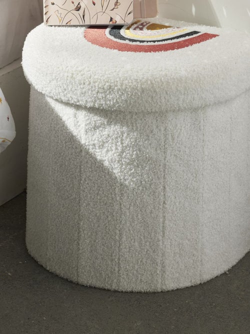 Caixa de arrumação arco-íris em malha bouclé - Kiabi