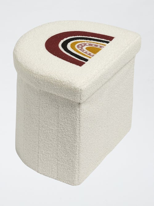 Caixa de arrumação arco-íris em malha bouclé - Kiabi