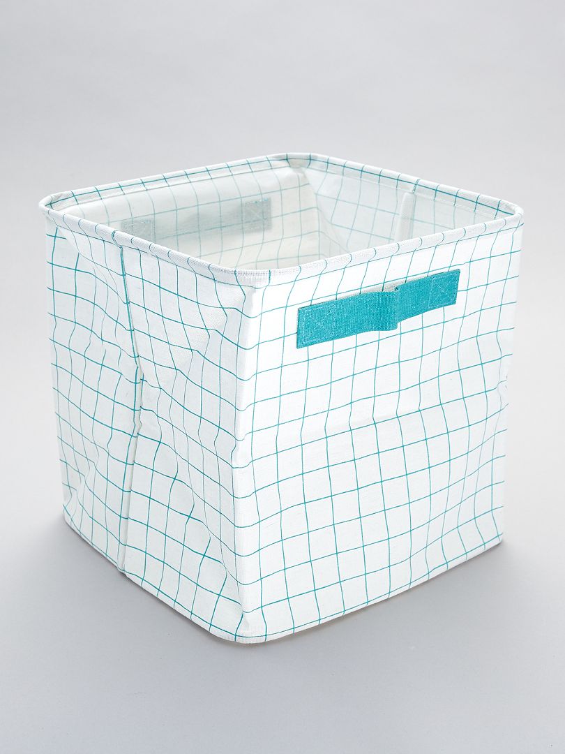Caixa de arrumação com estampado 'quadrados' Quadriculado - Kiabi