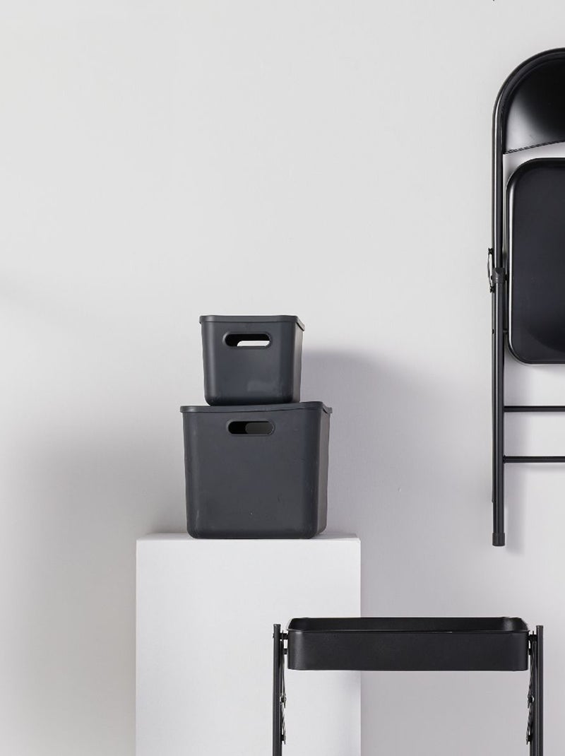 Caixa de arrumação com tampa Preto - Kiabi