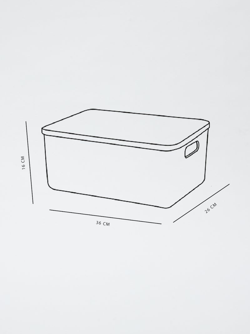 Caixa de arrumação com tampa Preto - Kiabi