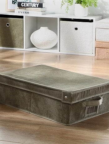 Caixa de arrumação de bombazina